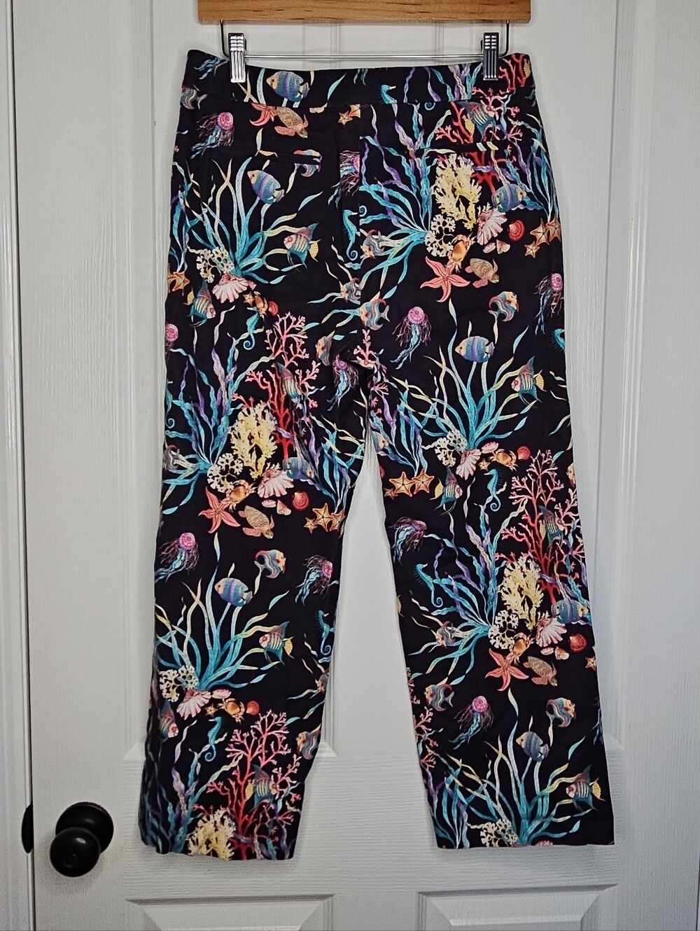 J CREW Collection Patio Pant 4 Ratti Under The Sea Print Straight Leg Crop $148 - Picture 9 of 16